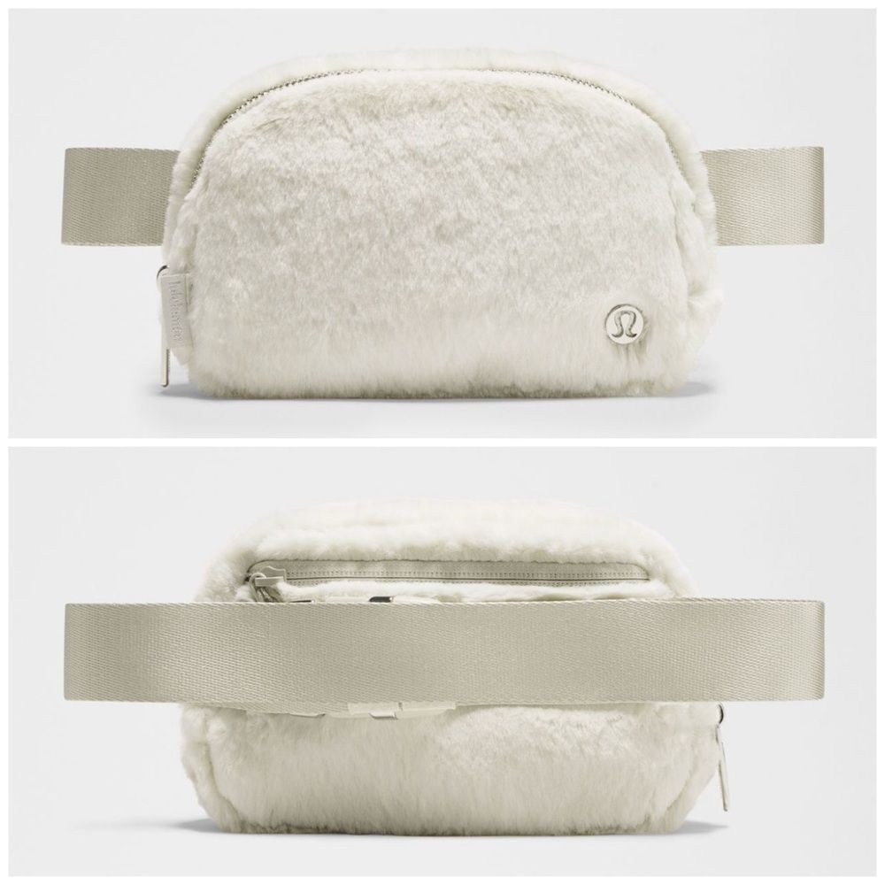 Lululemon Everywhere Belt Bag Plush Fleece Bone‎ Silver NWT